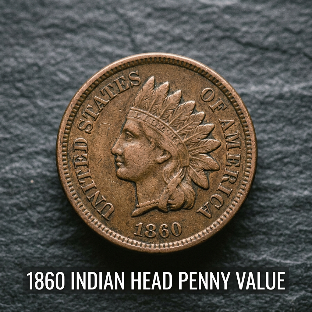 1860 Indian Head Penny Value and Price Guide for Collectors