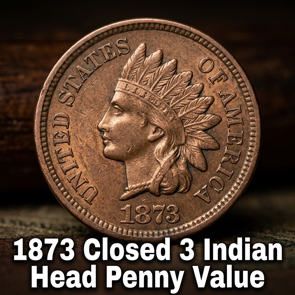 1873 Closed 3 Indian Head Penny Value and Price Guide for Collectors