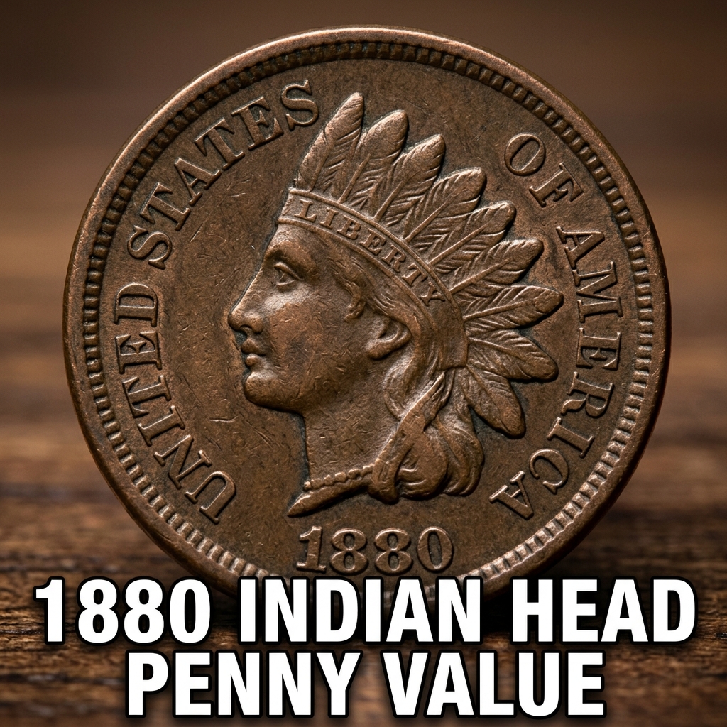 1880 Indian Head Penny Value and Price Guide for Collectors