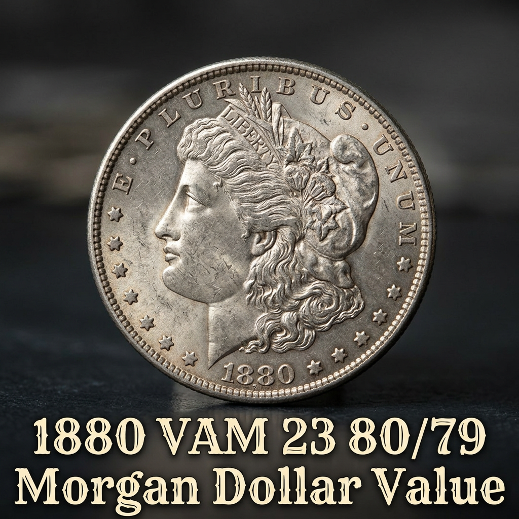 1880 VAM 23 80 over 79 Morgan Silver Dollar Value and Price Guide