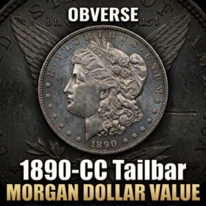 1890 CC Tailbar Morgan Dollar Value and Price Guide for Collectors