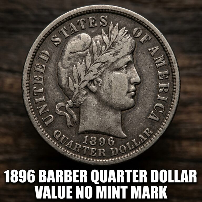 1896 Barber Quarter Value and Pricing Guide for No Mint Mark Coins