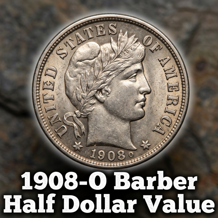 1908 O Barber Half Dollar Value Guide and Price Chart
