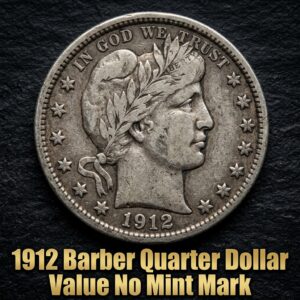 1912 Barber Quarter Value and Price Guide for No Mint Mark Coins