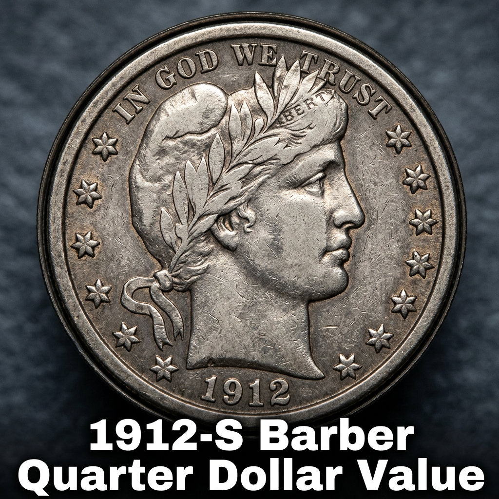 1912 S Barber Quarter Value and Pricing Guide for Collectors