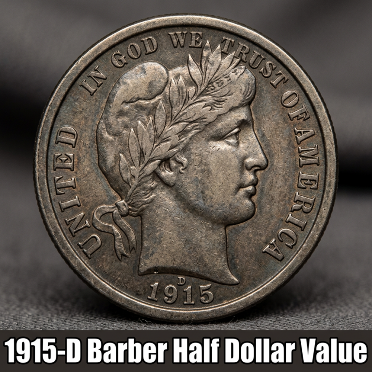 1915 D Barber Half Dollar Value and Collector Price Guide
