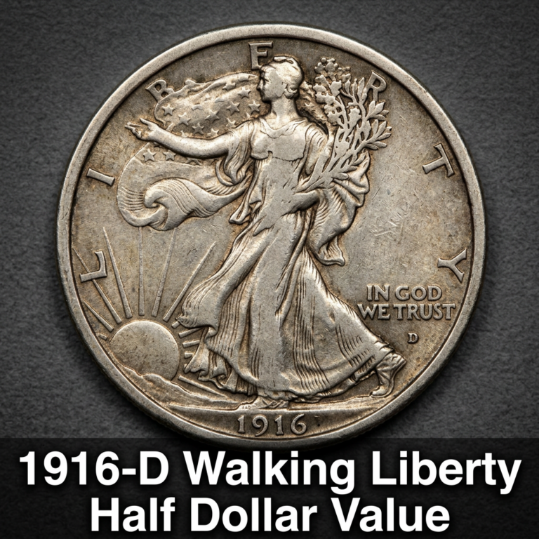 1916 D Walking Liberty Half Dollar Value and Grading Guide for Collectors
