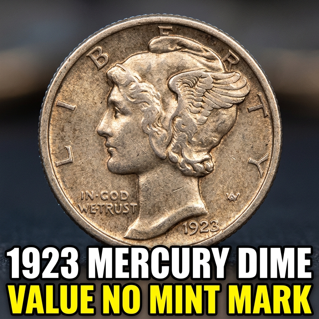 1923 Mercury Dime Value Guide and Price Chart for Coins with No Mint Mark