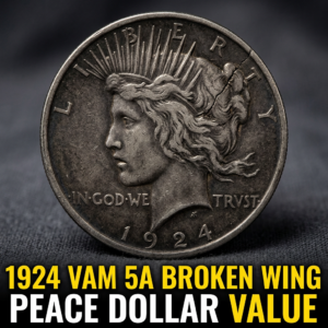 1924 VAM 5A Broken Wing Peace Dollar Value and Identification Guide