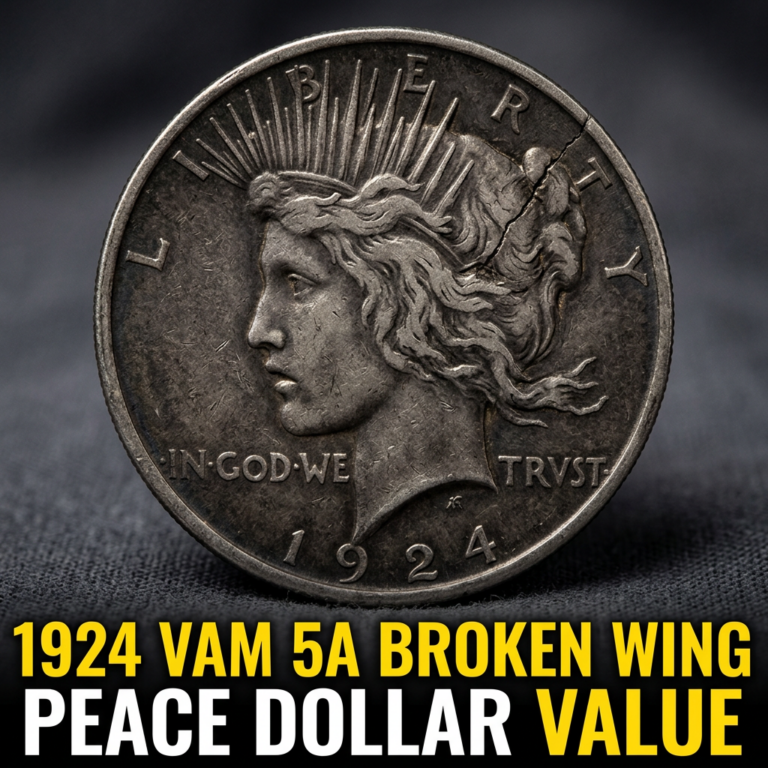 1924 VAM 5A Broken Wing Peace Dollar Value and Identification Guide