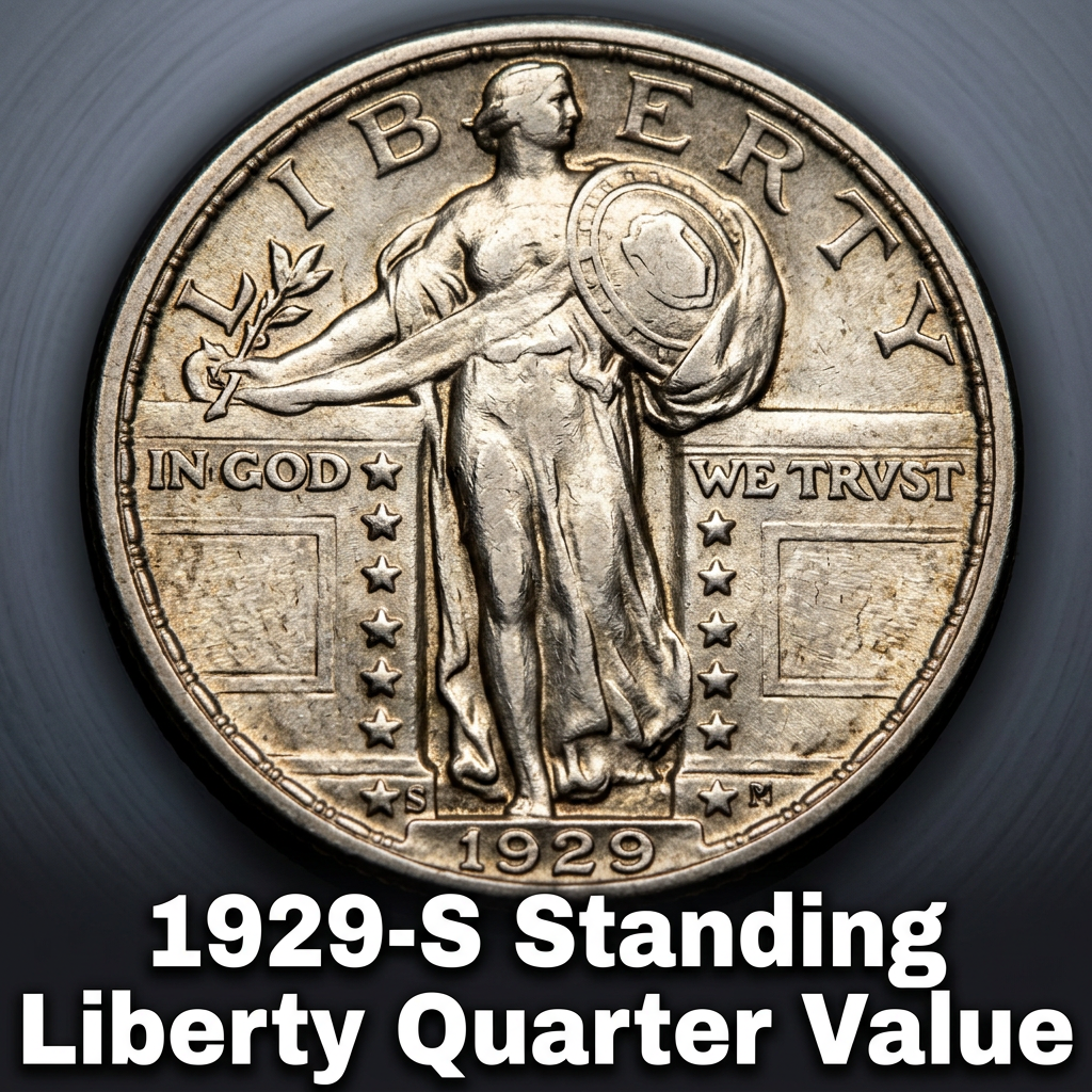 1929 S Standing Liberty Quarter Value and Price Guide for Collectors