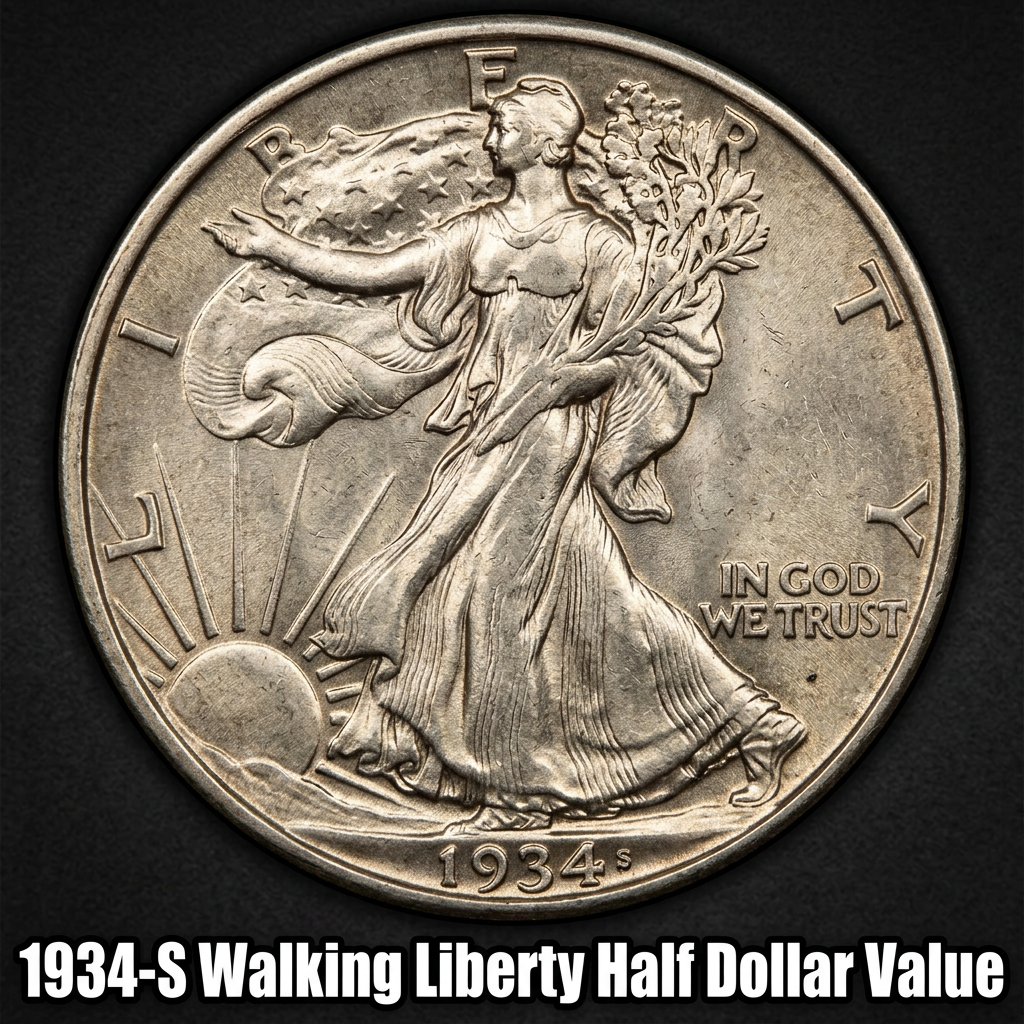 1934 S Walking Liberty Half Dollar Value And Price Guide For Collectors