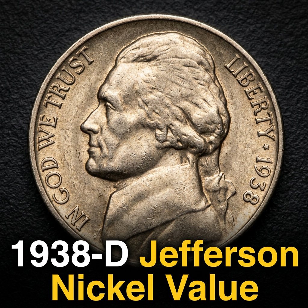 1938 D Jefferson Nickel Value and History for Collectors