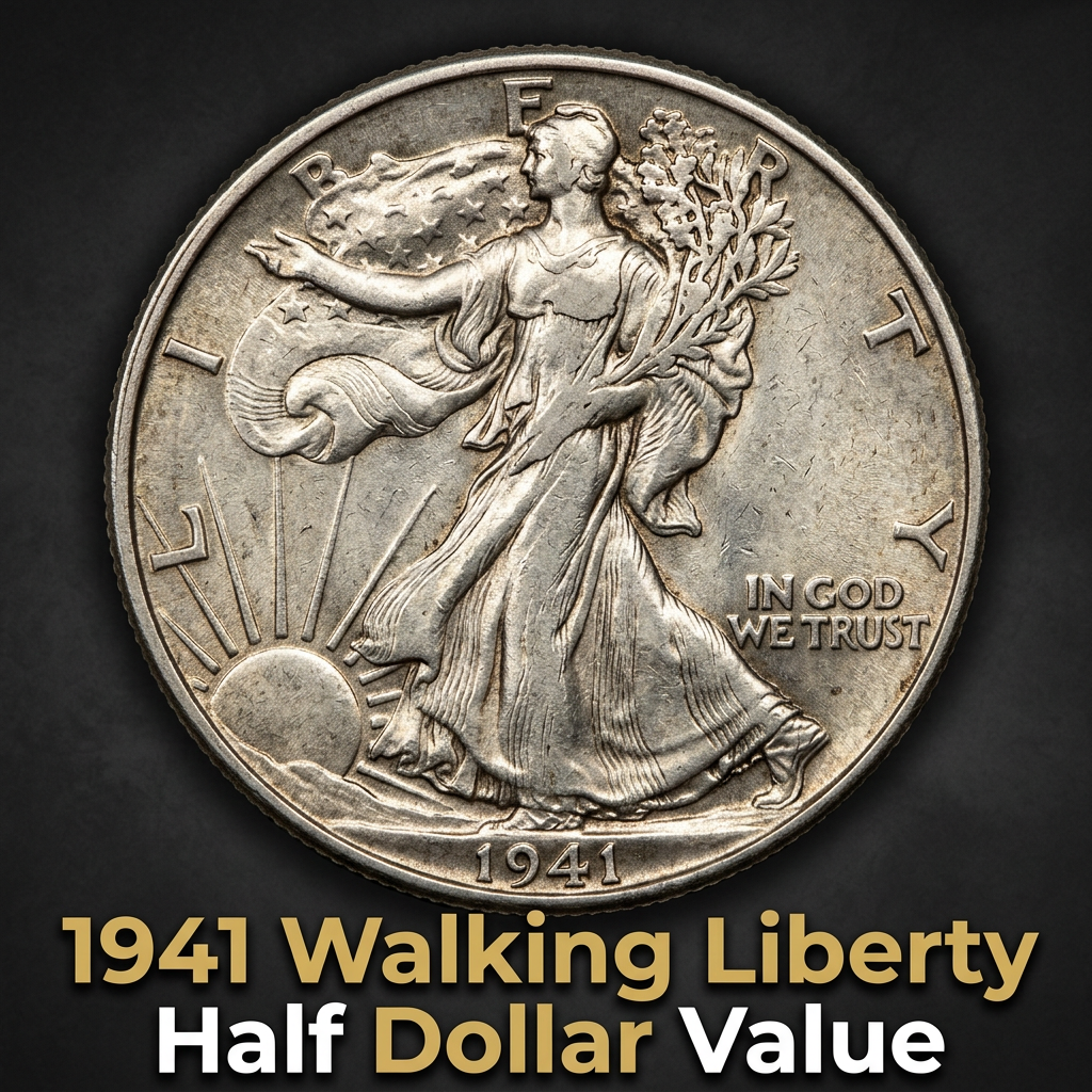 1941 Walking Liberty Half Dollar Value and Collector Price Guide