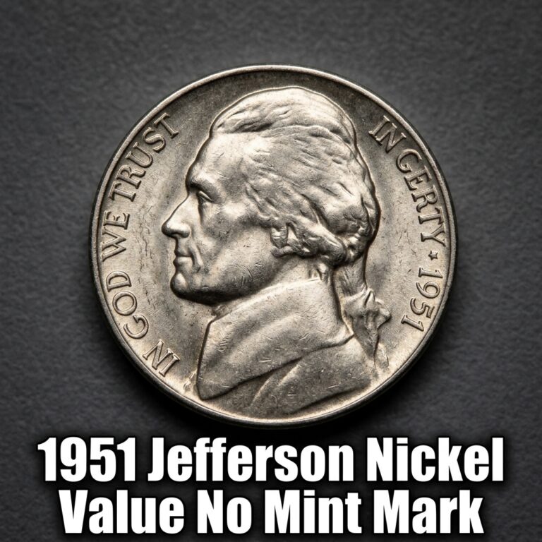 1951 Jefferson Nickel Value and Price Guide for No Mint Mark Coins