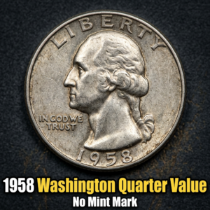 1958 Washington Quarter Value Without a Mint Mark and Collector Price Guide
