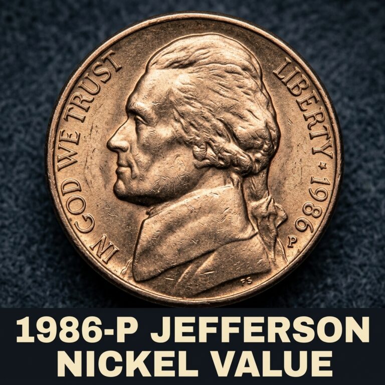 1986 P Jefferson Nickel Value Guide for Collectors and Pocket Change Finders