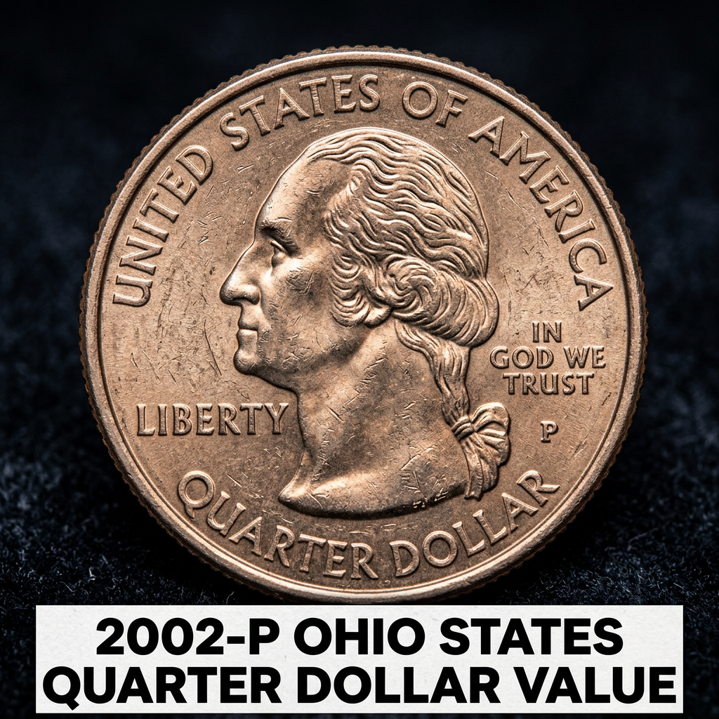 2002 P Ohio State Quarter Value and Worth for Rare Errors and Mint Conditions