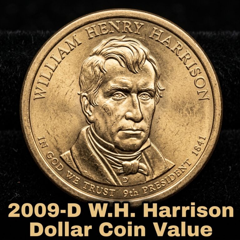 2009 D William Henry Harrison Presidential Dollar Coin Value and Rarity Guide