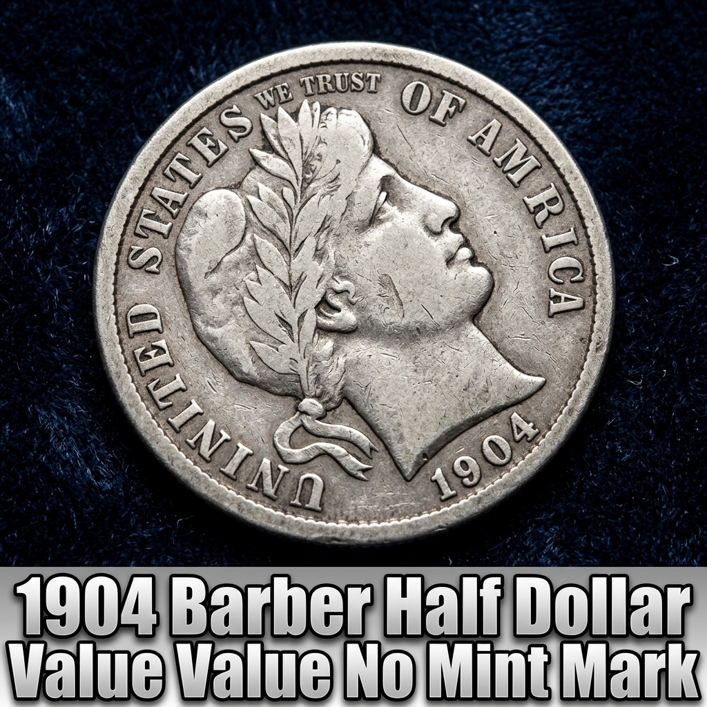 How Much is a 1904 Barber Half Dollar with No Mint Mark Worth Today