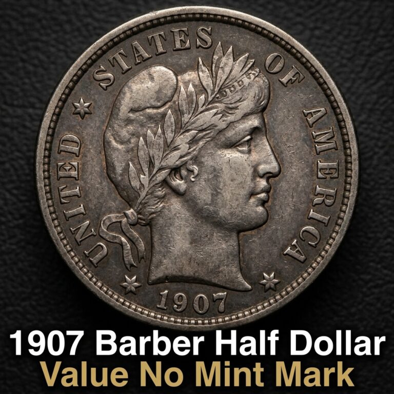 How Much is a 1907 Barber Half Dollar with No Mint Mark Worth Today