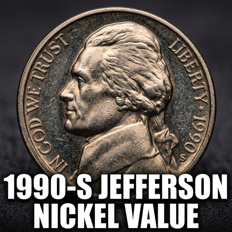 How much is a 1990 S Jefferson Nickel worth today