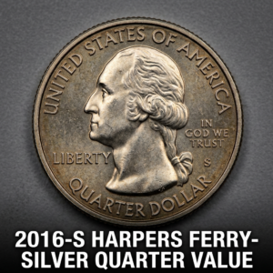 How Much is a 2016 S Harpers Ferry Silver Quarter Worth Today
