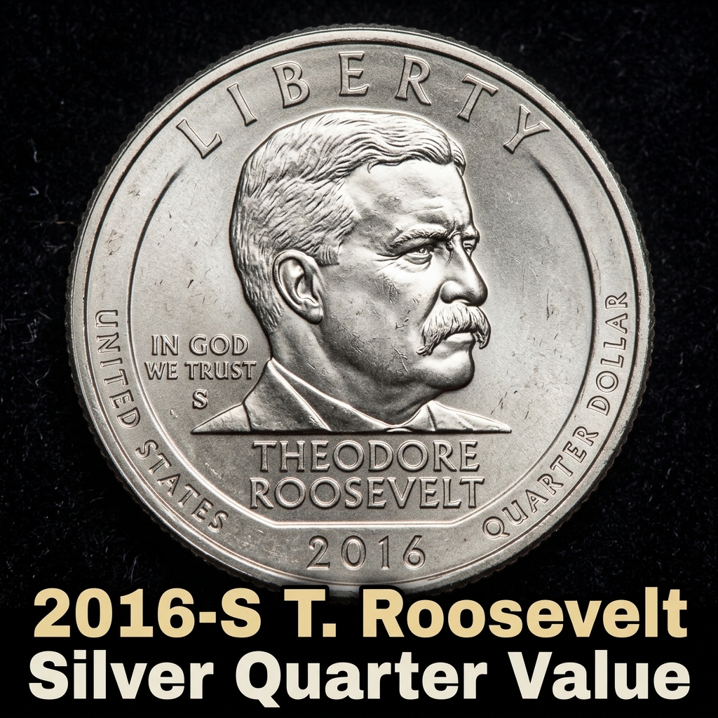 How Much Is a 2016 S Theodore Roosevelt Silver Quarter Worth Today
