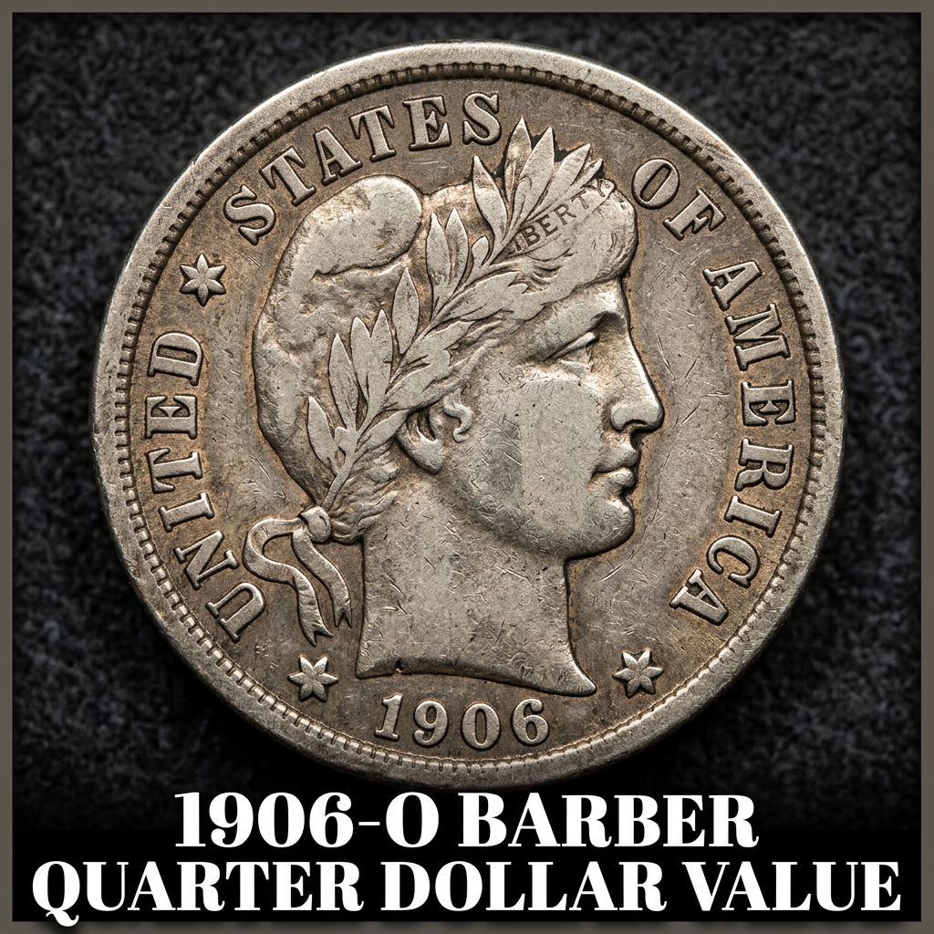 Wondering how much a 1906 O Barber Quarter is worth today